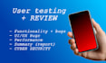 professionally do user testing, cyber security testing