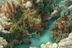 make fantasy map illustration for , novels and games