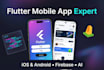 build flutter mobile app ios android firebase ai full app developer