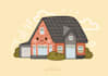draw a cute house portrait