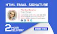 create a professional clickable HTML email signature