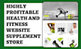 design health and fitness website supplement store fitness shopify store