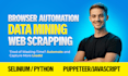 build bots, automate browser jobs, with selenium puppeteer
