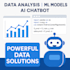 data analysis, ml models, ai chatbot development