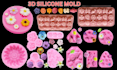 do print ready mold design silicone plastic mold printable clay cutter mold box