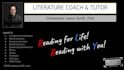 coach you in the comprehension and analysis of literary texts