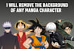 remove the background of any manga character