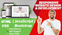 build a modern responsive website with HTML CSS javascript  bootstrap
