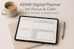 design custom adhd planner, hyperlinked planner, etsy digital product
