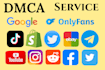 remove delete takedown mugshots, instagram,yt,tiktok,reddit,x,shopify,under dmca