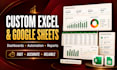 help you build custom excel spreadsheet or google sheets