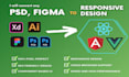 convert figma to fully responsive react or vue spa with API