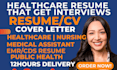 write medical virtual assistant resume, health coach, public health analyst CV