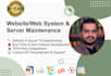 maintain your web system and server