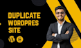 duplicate copy clone wordpress website with elementor design