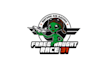 design ailen flying airplane logo