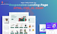 create a responsive and modern landing page with clean code
