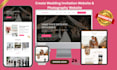 create wedding invitation website and photography website