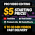 do cinematic video editing,colour grading and video editing