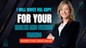 write vsl copy and video sales letter for your brands