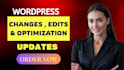 wordpress edits , wordpress changes or customization in website