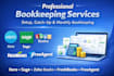 setup catch up and bookkeeping in xero sage zoho freshbooks and freeagent