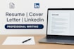 offer professional resume writing, cover letter,  linkedin