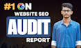 seo audit report and website analysis with action plan