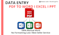 convert PDF to word, excel or powerpoint accurately and fast