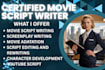 do movie script screenplay screenwriting scriptwriter movie script writing sales