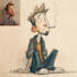 draw a cartoon character in a funny sketch