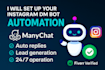 set up your instagram dm bot with manychat