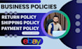 make your amazon to ebay business policies