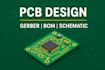 design professional pcb schematic, layout, gerber, bom, and 3d model