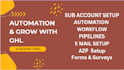 build ghl automations, a2p setup, funnels and website