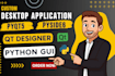 develop python gui desktop app in pyqt tkinter and qt designer
