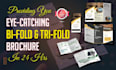 design eye catching bi fold and tri fold brochures