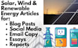 write solar and renewable energy blogs and articles