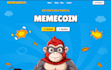 design meme coin landing page, crypto website, meme coin website, token website
