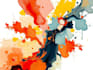 create unique printable digital oil paint abstract wall art design