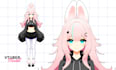 draw a cute custom live2d vtuber model art for you