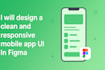create a clean and responsive mobile app UI in figma