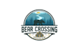 design wonderful bear crossing cabin logo