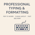 do typing jobs and formatting