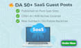 perform saas link building through guest posts and high quality link insertions