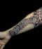 do premium trash polka design , sleeve tattoo
