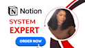 setup custom notion planner notion template and be your notion expert