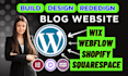 build or redesign blog website with divi or elementor