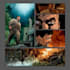 create sequential comic book illustration, book art, covers