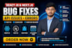 urgent fix react js, next js bugs, errors, api issues and website problems